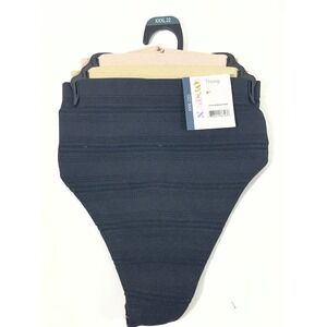 Joyspun Womens 3 Pack Seamless Thong Panties Multi Color Ribbed XXXL 22 Sexy New